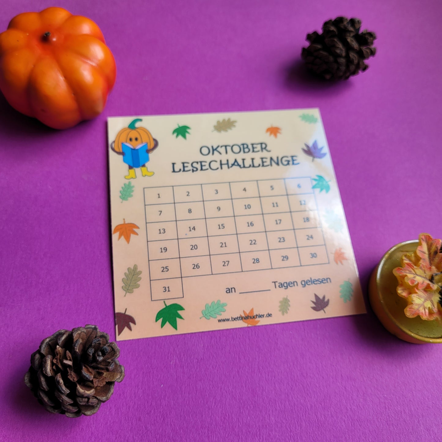 Lesetracker „Oktober Lesechallenge" 🎃