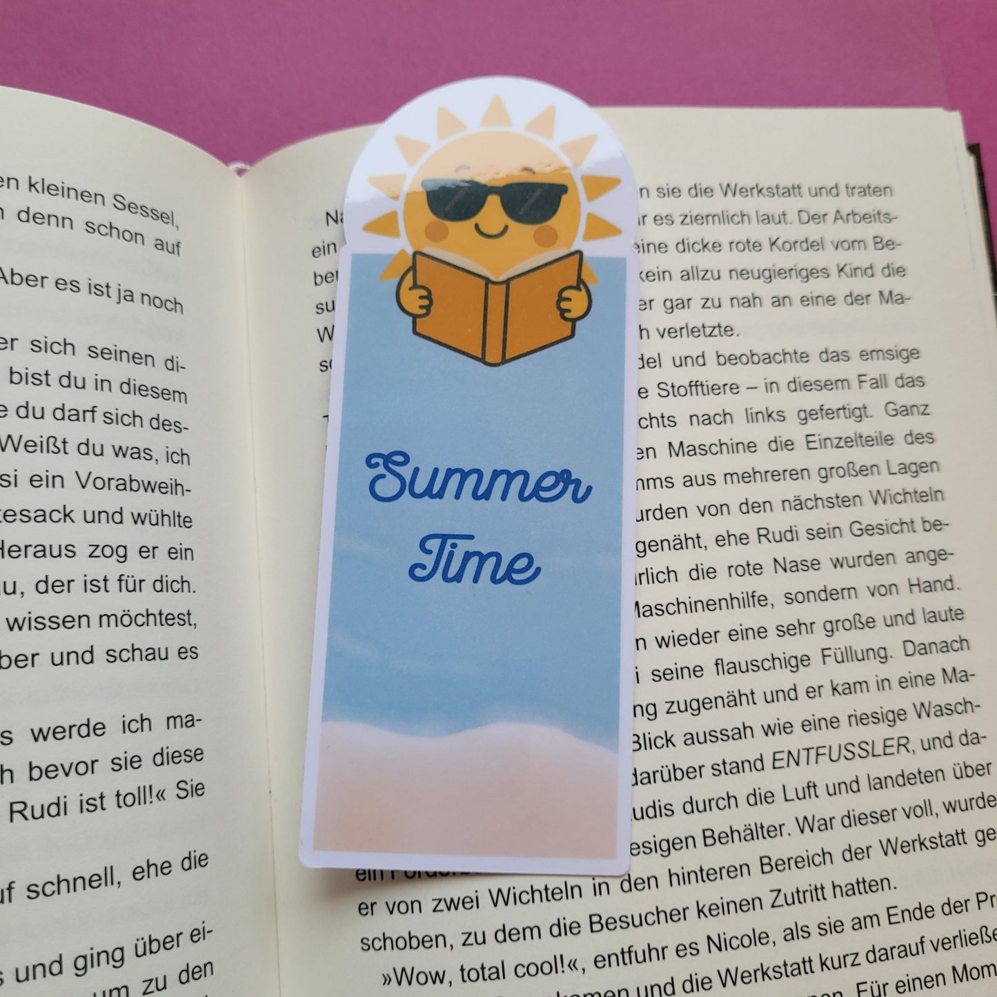 Form-Lesezeichen „Summer Time“ - Sommerliche Lesefreude für dein Lieblingsbuch ☀️📚🌻✨