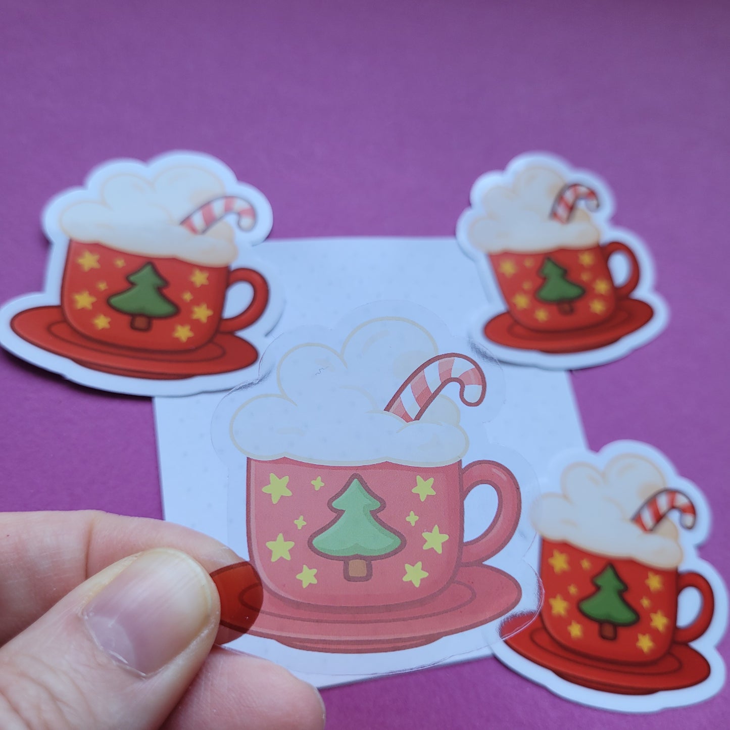 Sticker „Weihnachtskakao“ - Cozy Weihnachtsstimmung für Bücherfans ☕🎄📖