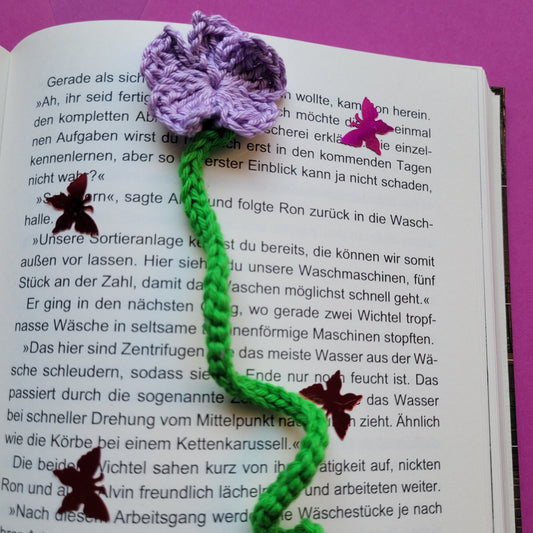 Häkel-Lesezeichen „Blume“ 🌸📚