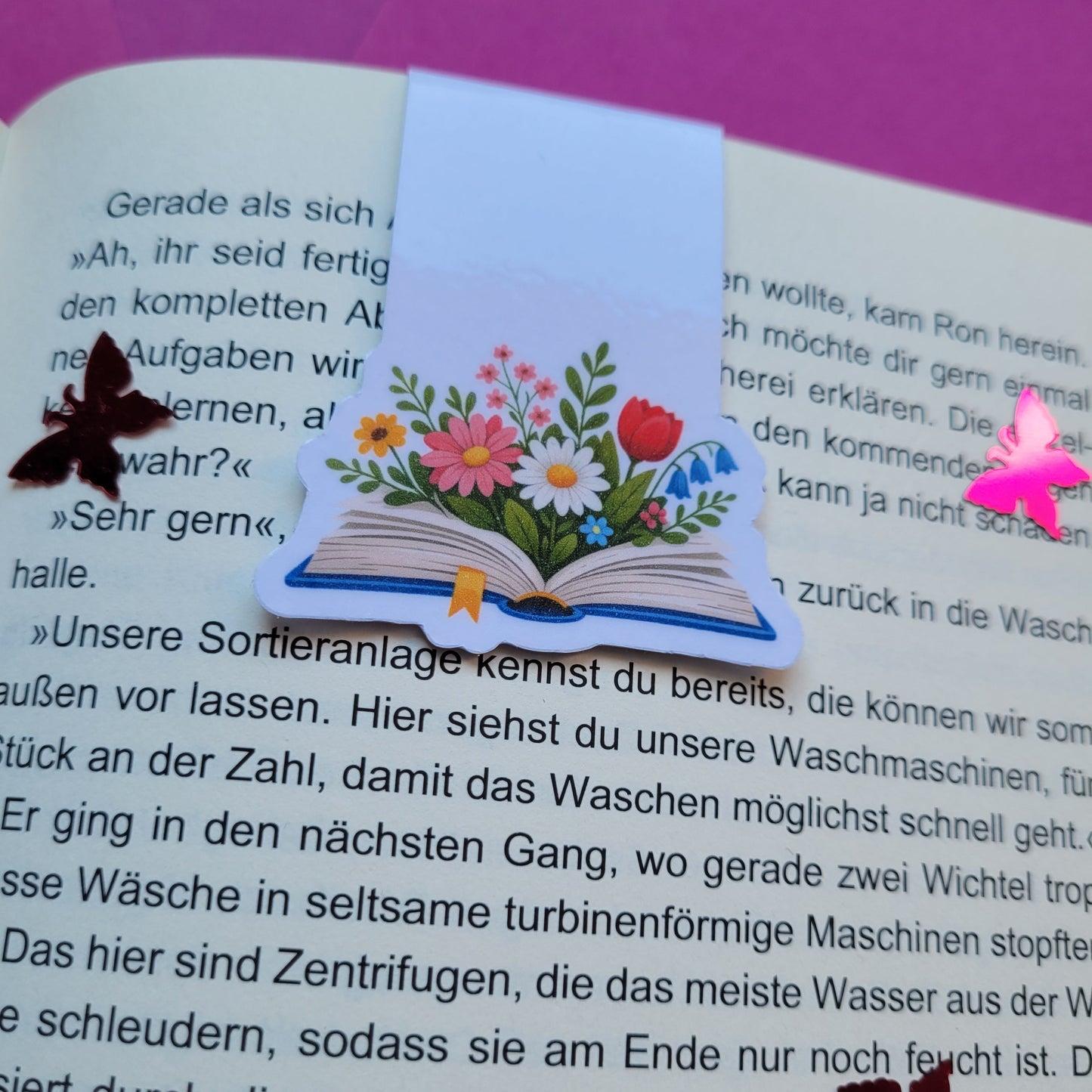 Magnet-Lesezeichen „Lesegarten - Erste Blüte“ 📖🌸