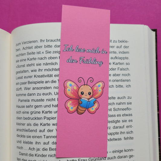 Standard-Lesezeichen „Ich lese mich in den Frühling“ 🦋