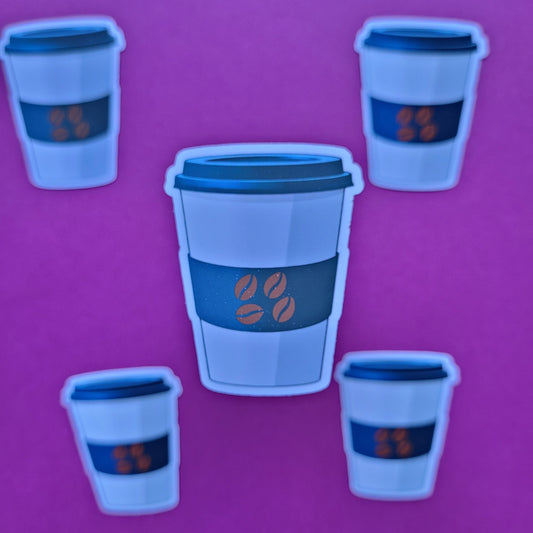 Sticker Coffee to go klein matt