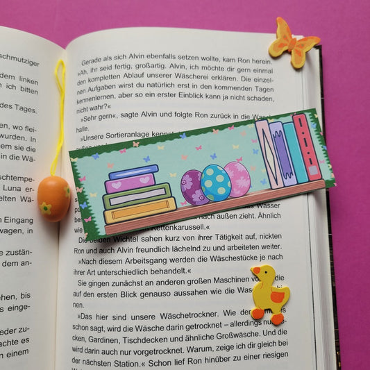 Standard-Lesezeichen „Osterbuchregal“ 📚🥚