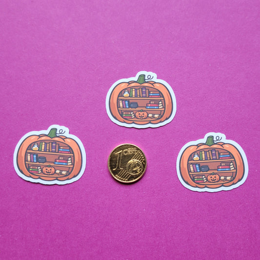 Sticker Kürbis-Bücherregal Mini matt