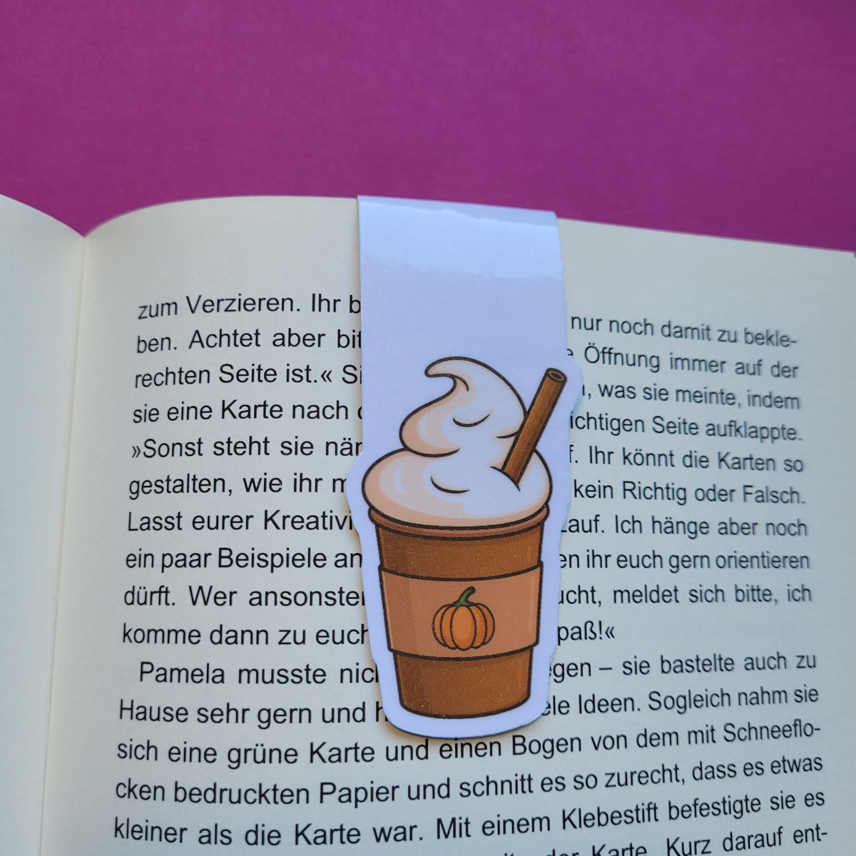 Magnet-Lesezeichen Pumpkin Spice Latte glänzend