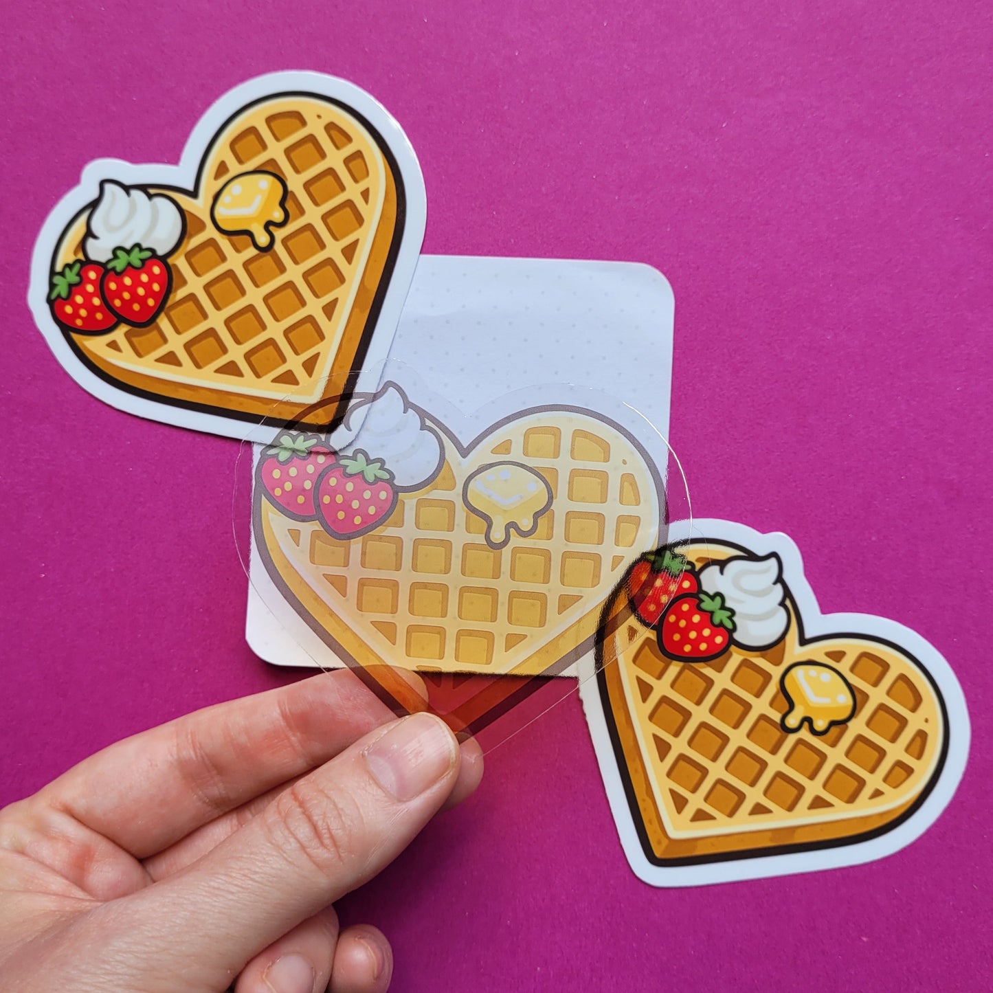 Sticker „Sommerwaffel“ - Süße Sommerstimmung zum Aufkleben 🧇🍓📚☀️✨