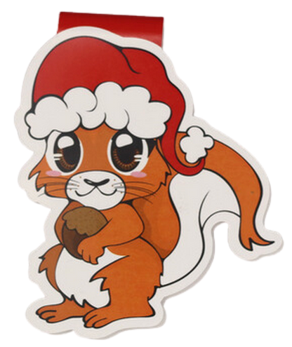 Magnet-Lesezeichen »Enrico mit Weihnachtsmütze«