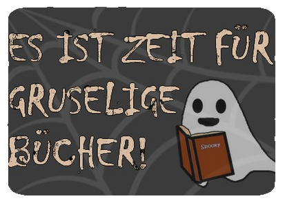 Postkarte A6 "Es ist Zeit für gruselige Bücher!"