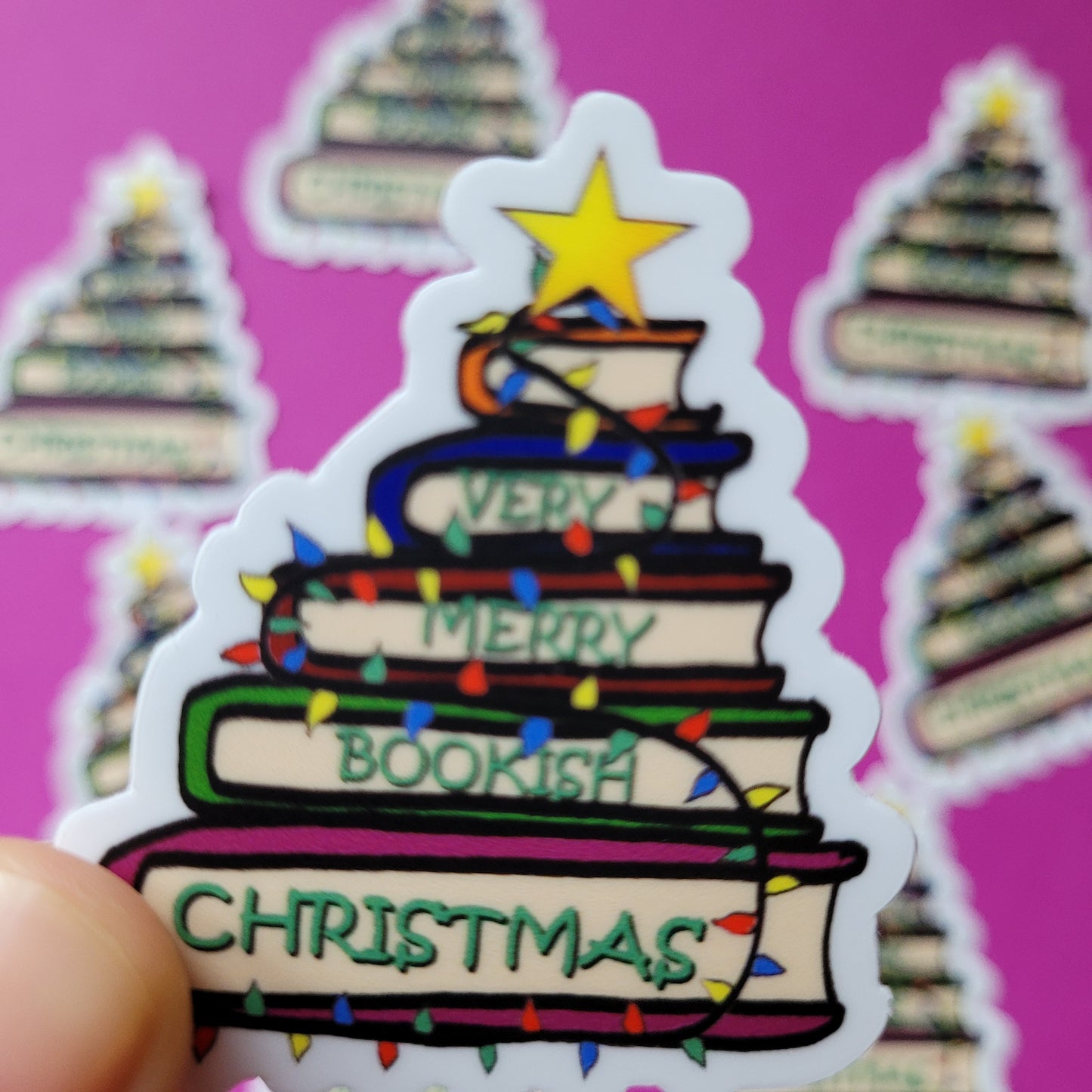 Sticker „Very Merry Bookish Christmas"