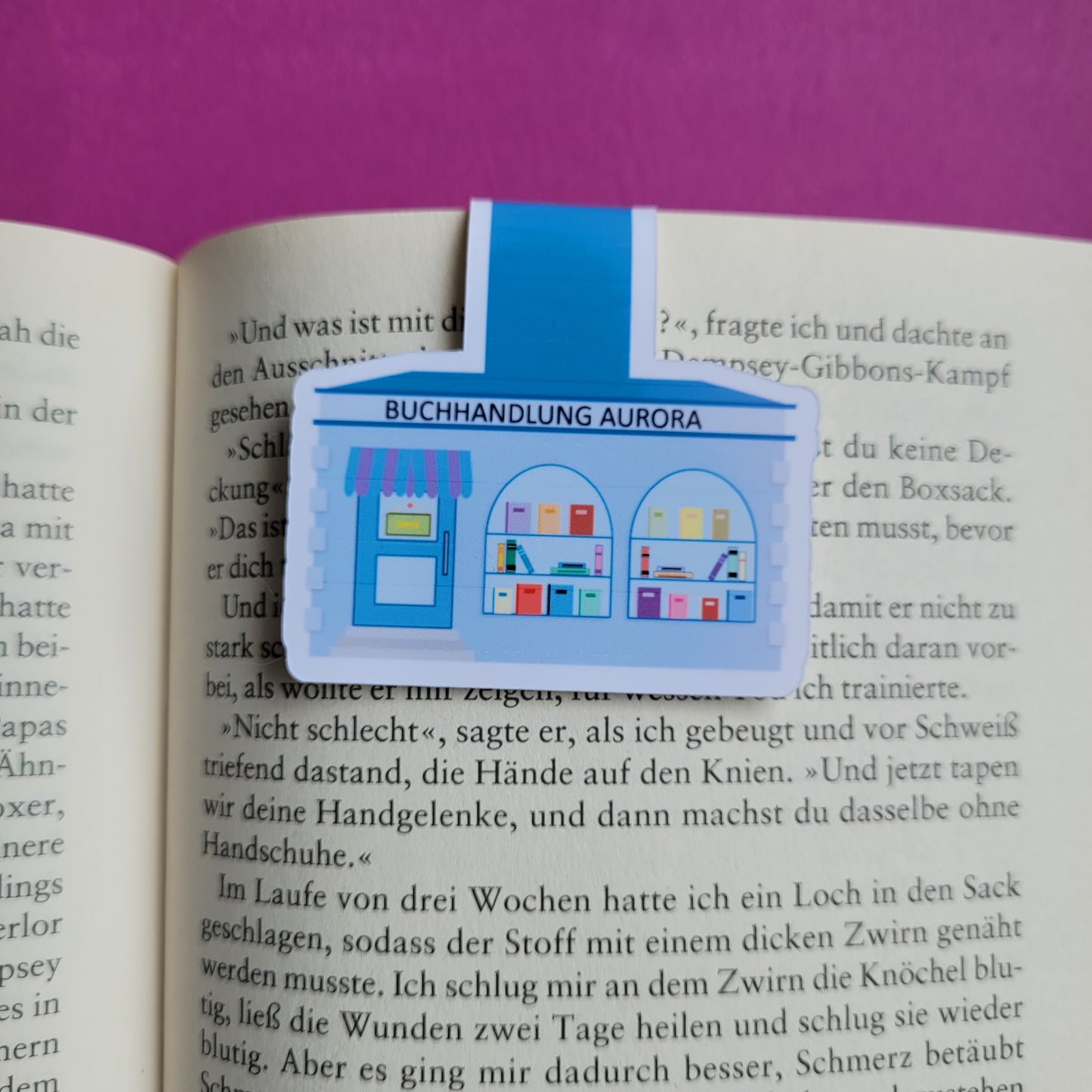 Magnet-Lesezeichen "Buchhandlung Aurora"