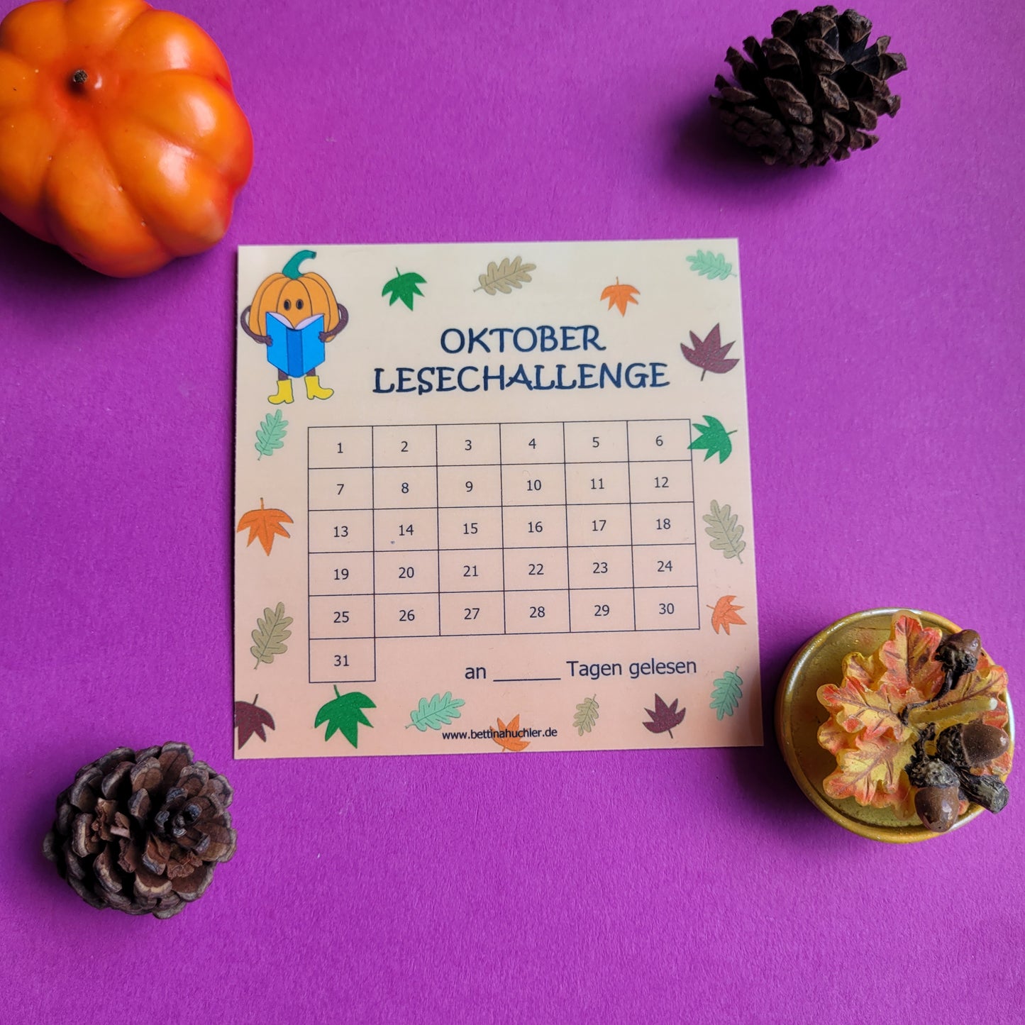 Lesetracker „Oktober Lesechallenge" 🎃