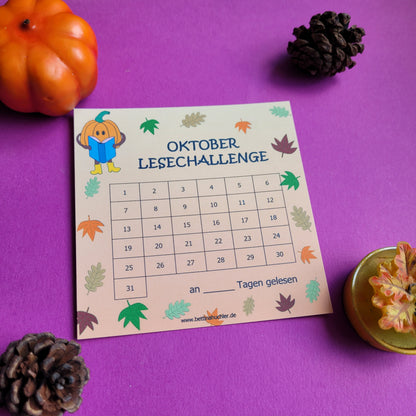 Lesetracker „Oktober Lesechallenge" 🎃