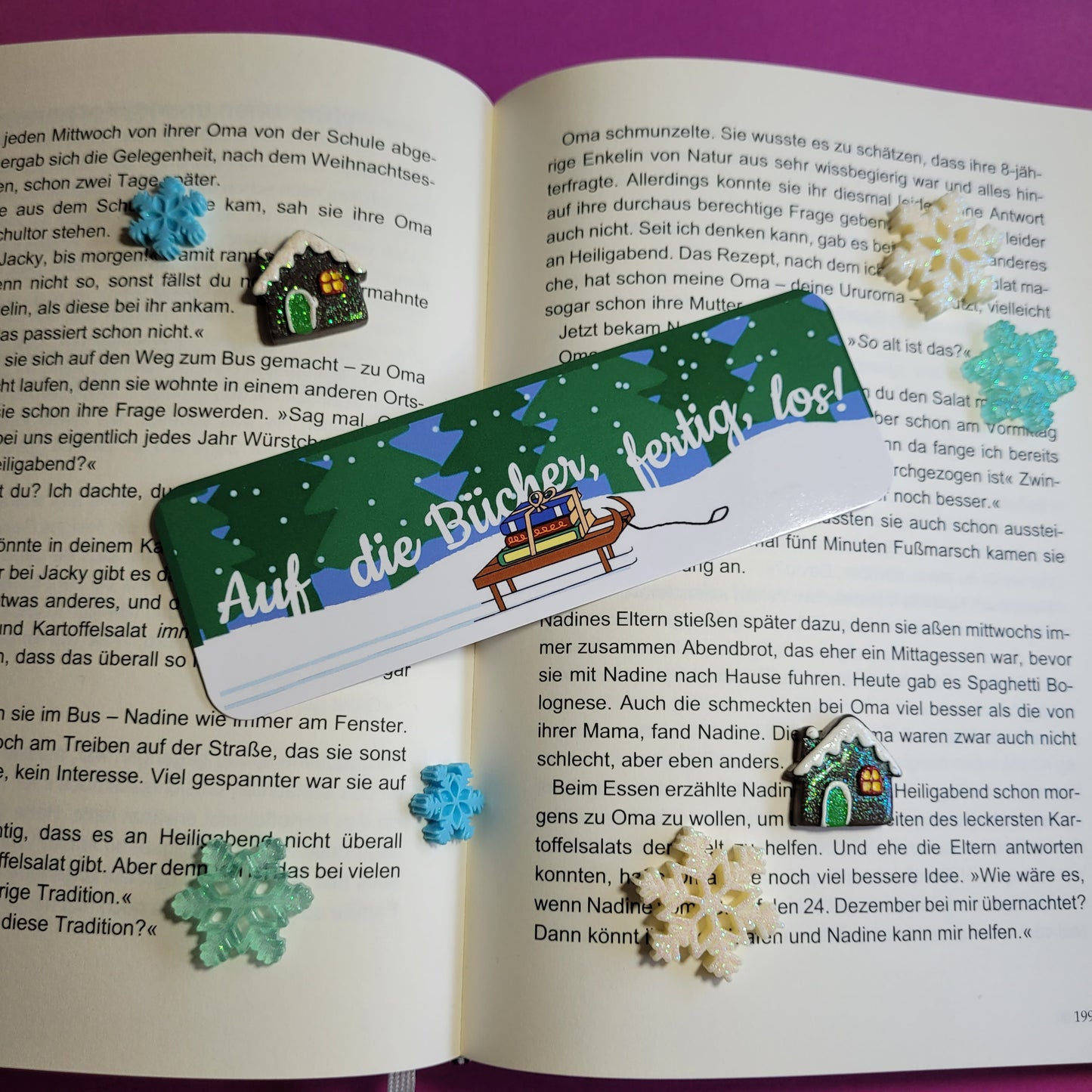 Standard-Lesezeichen "Auf die Bücher, fertig, los!"