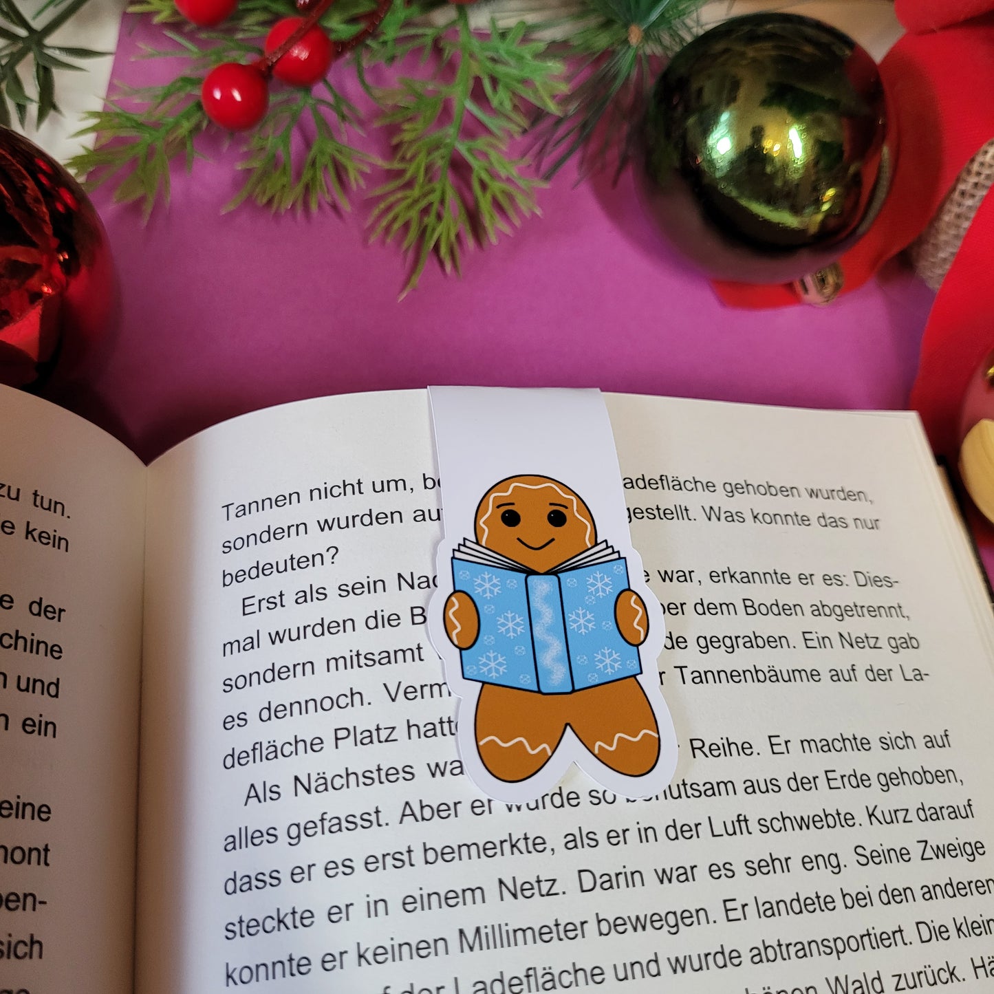 Magnet-Lesezeichen "Karl, der lesende Lebkuchenmann"