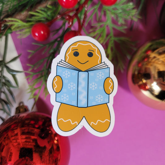 Sticker „Karl, der lesende Lebkuchenmann"