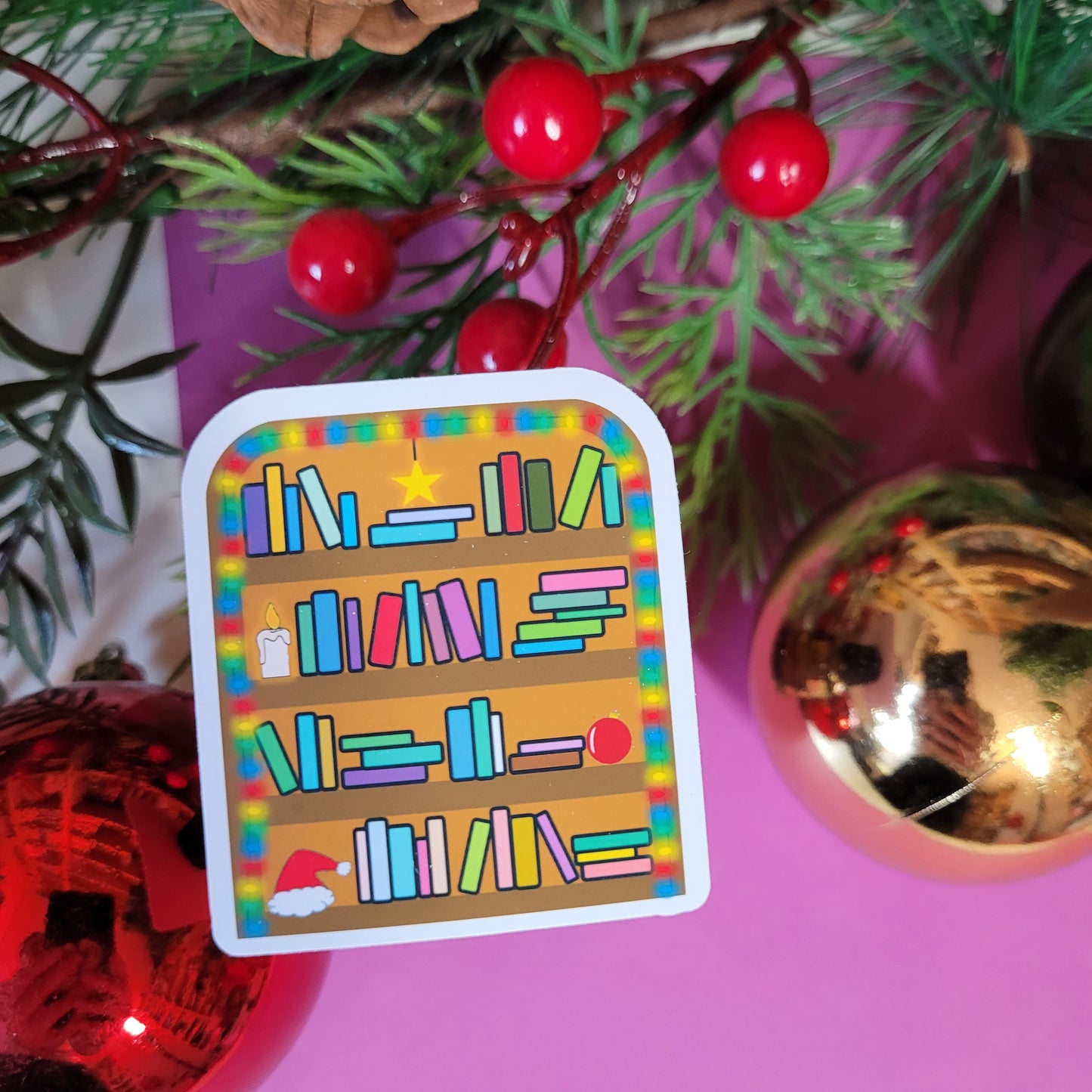 Sticker „Christmas Bookshelf"
