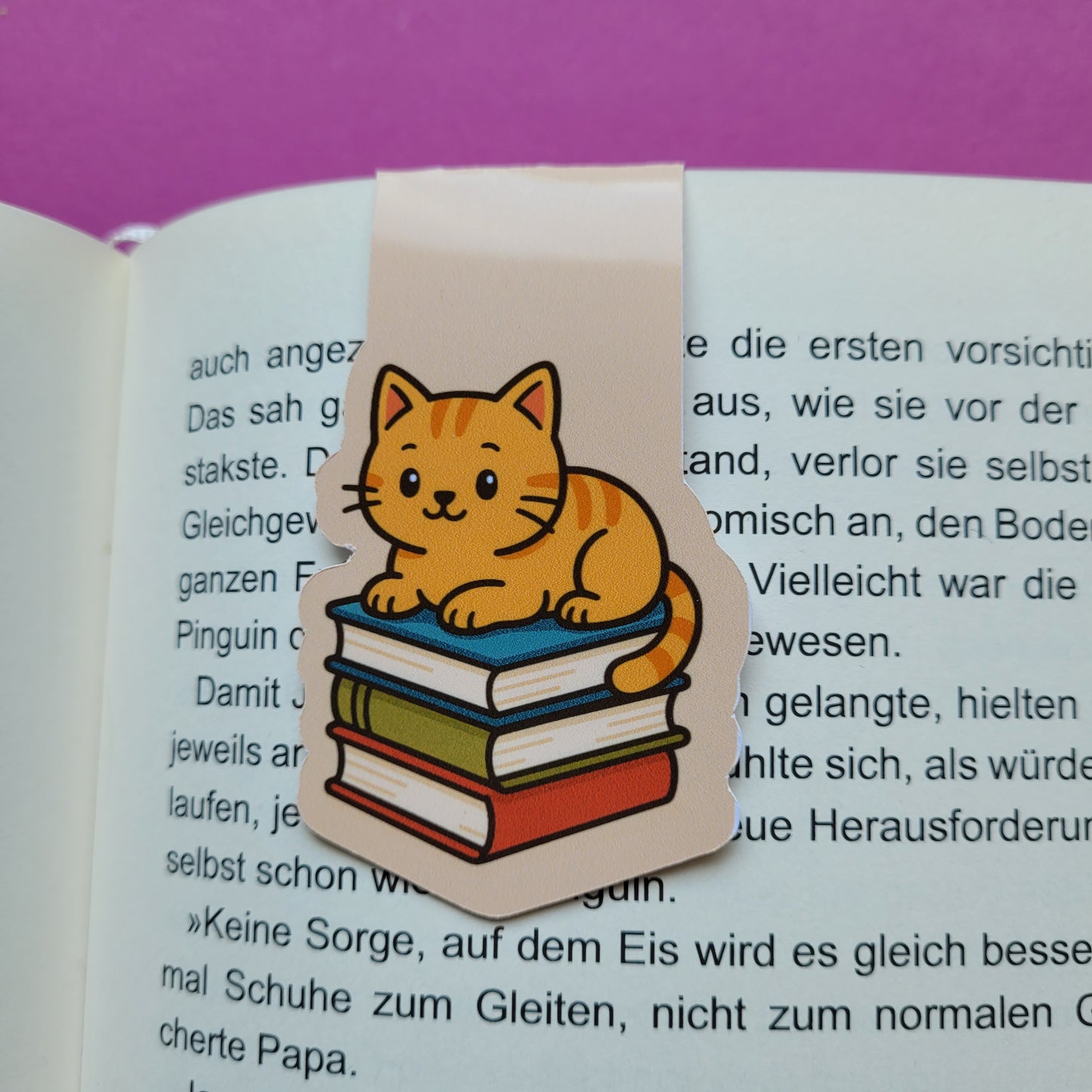 Magnet-Lesezeichen „Diablo“ - Ein wahrer Herzenskater begleitet deine Lesestunden 🐈📚🤎✨