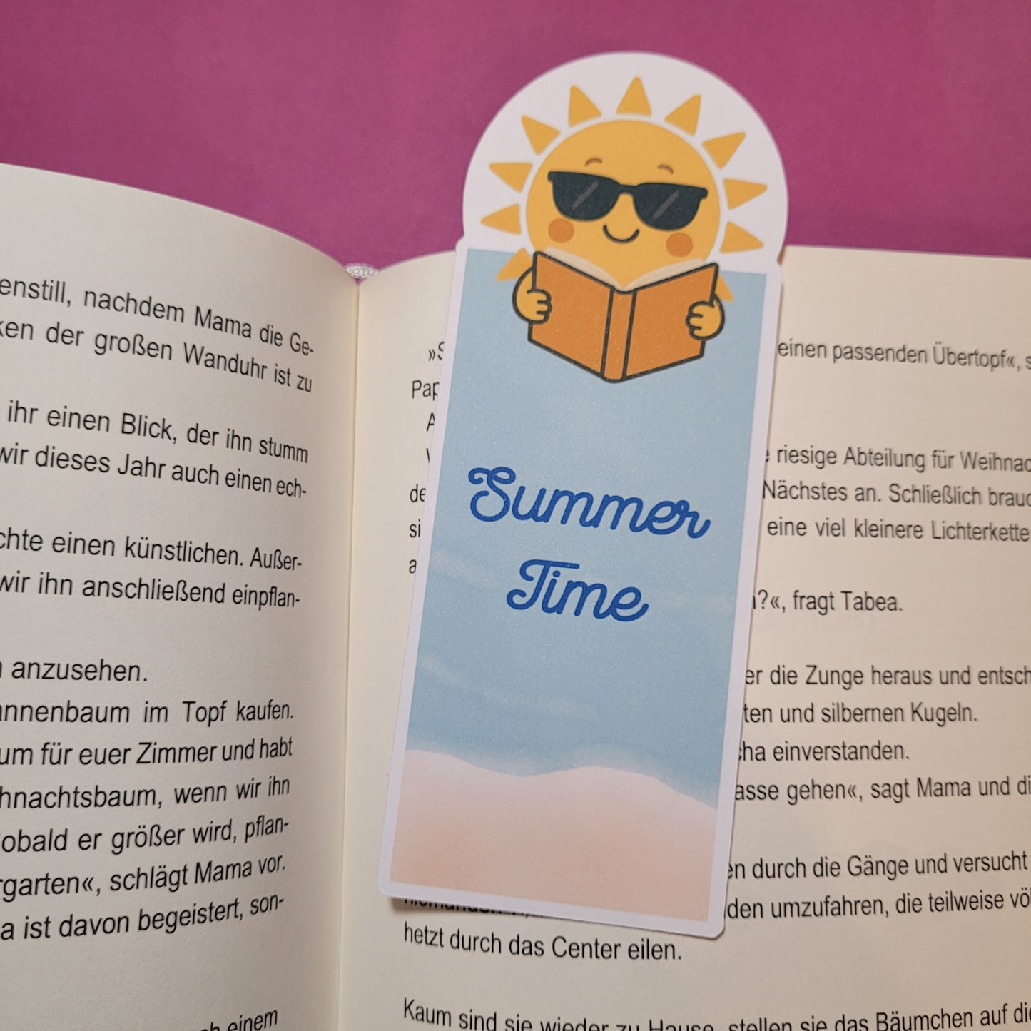 Form-Lesezeichen „Summer Time“ - Sommerliche Lesefreude für dein Lieblingsbuch ☀️📚🌻✨