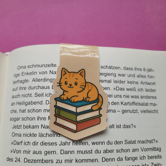 Magnet-Lesezeichen „Diablo“ - Ein wahrer Herzenskater begleitet deine Lesestunden 🐈📚🤎✨