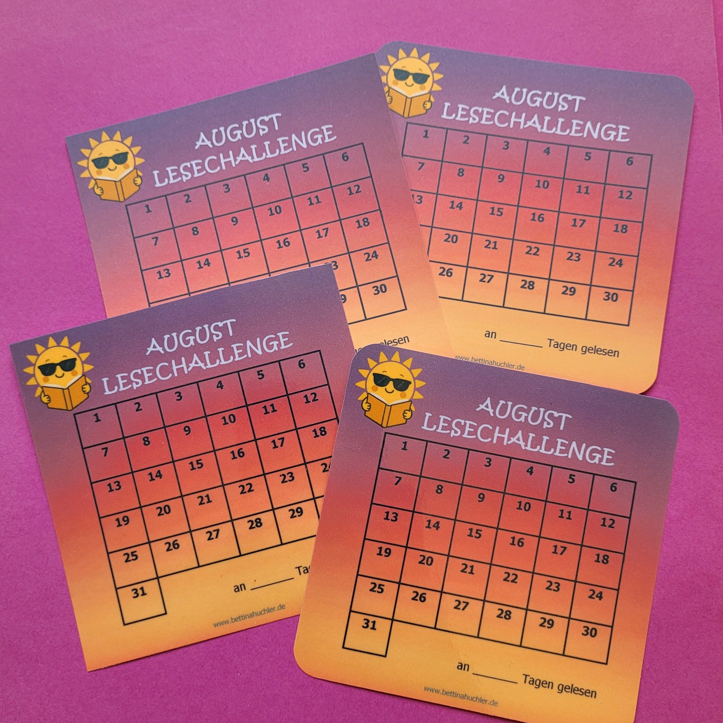 Lesetracker „August Lesechallenge“ - Mach den August zu deinem Lesemonat! 📚☀️🍉✨