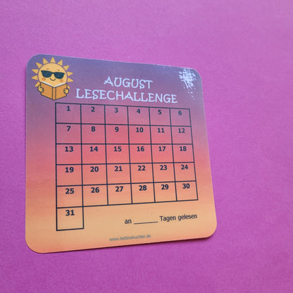 Lesetracker „August Lesechallenge“ - Mach den August zu deinem Lesemonat! 📚☀️🍉✨