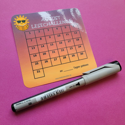 Lesetracker „August Lesechallenge“ - Mach den August zu deinem Lesemonat! 📚☀️🍉✨