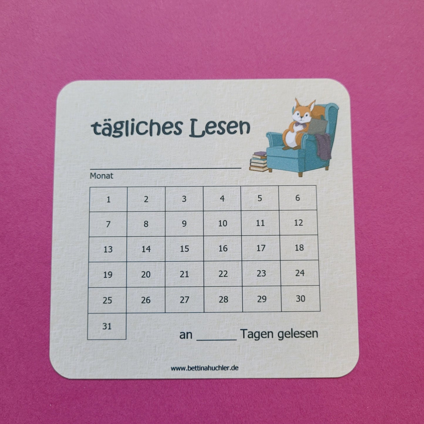 Lesetracker „Lesehörnchen" 🐿