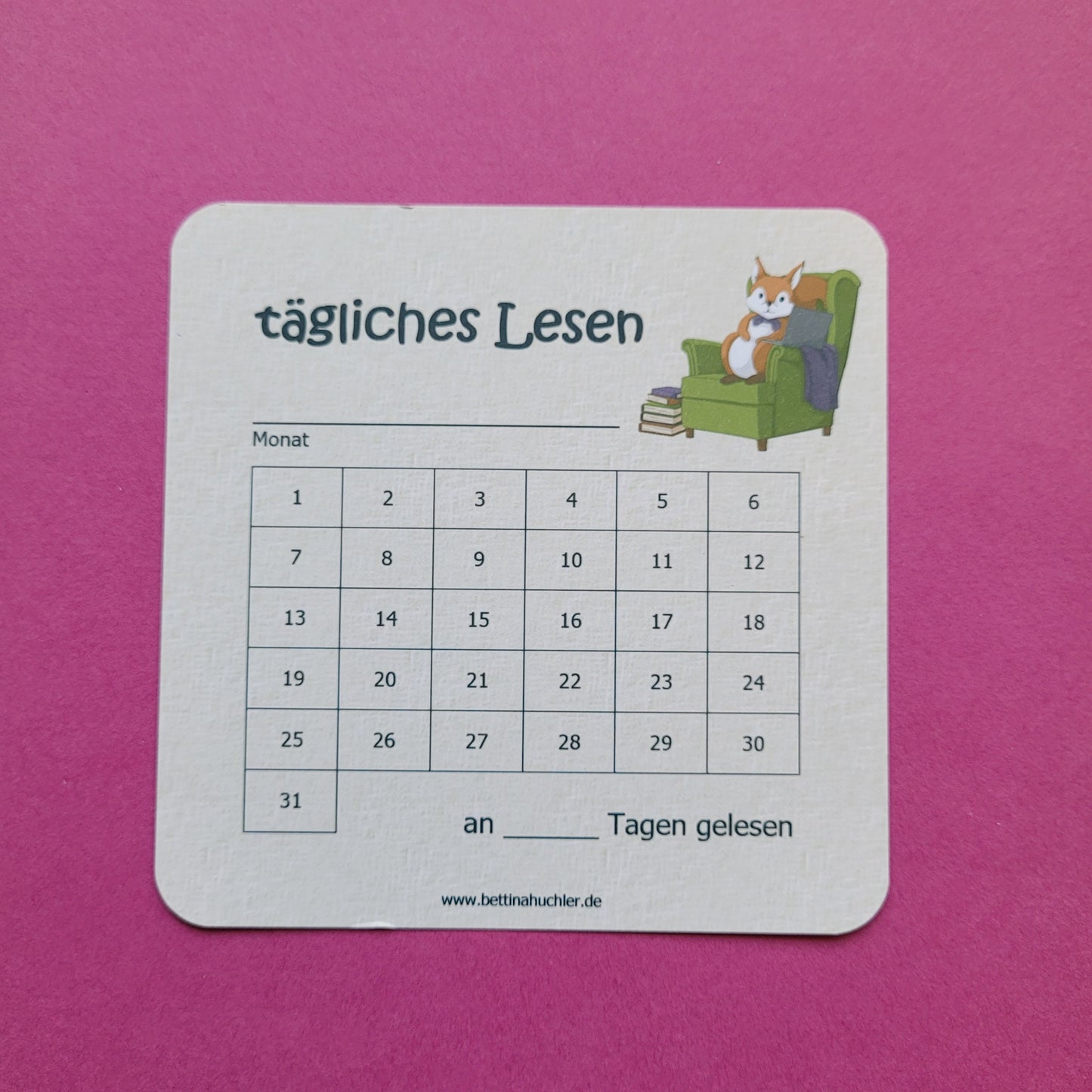 Lesetracker „Lesehörnchen" 🐿