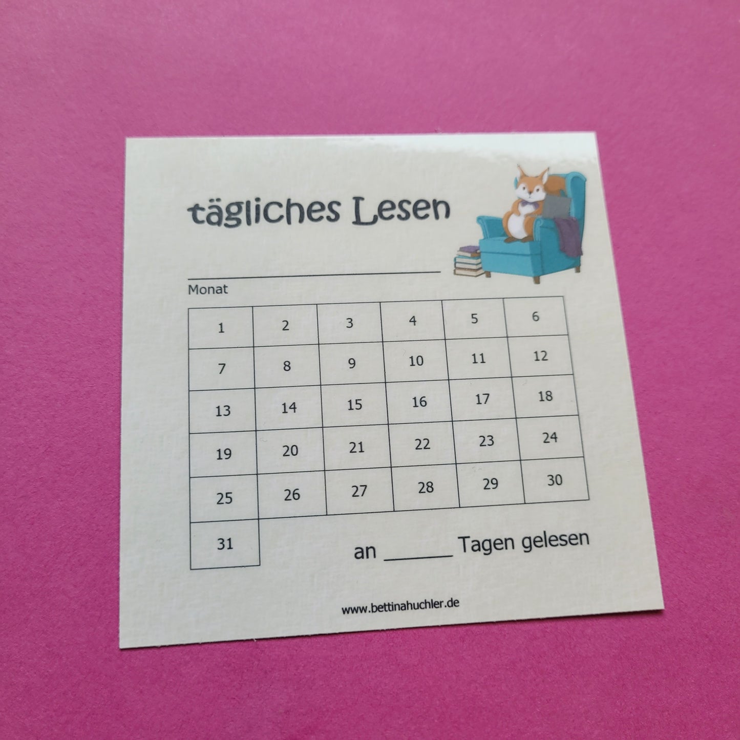 Lesetracker „Lesehörnchen" 🐿
