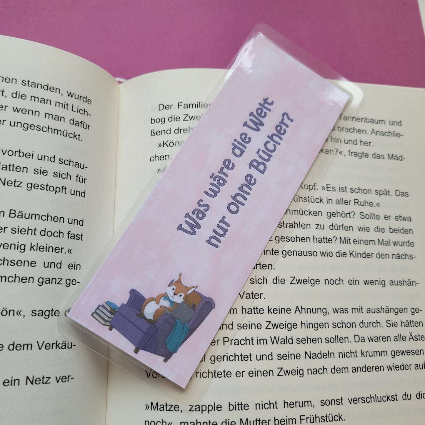 Standard-Lesezeichen "Was wäre die Welt nur ohne Bücher?"