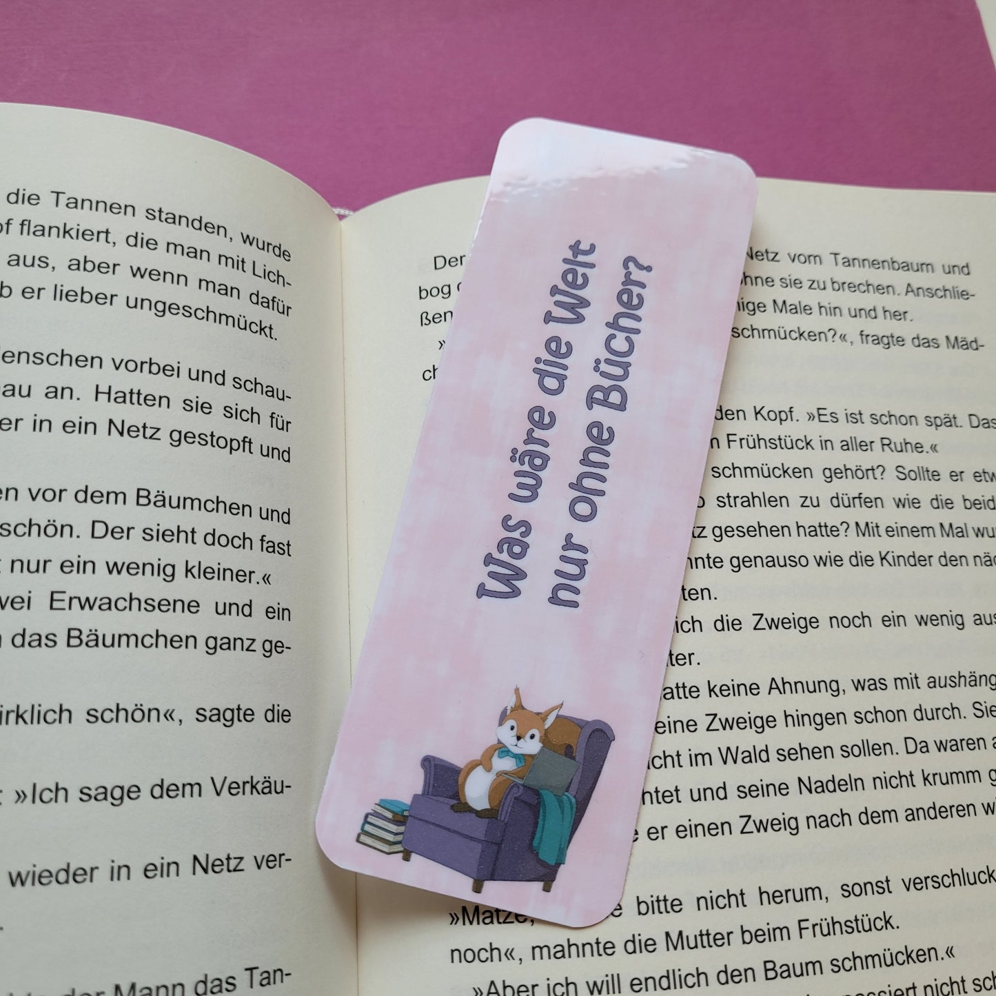 Standard-Lesezeichen "Was wäre die Welt nur ohne Bücher?"