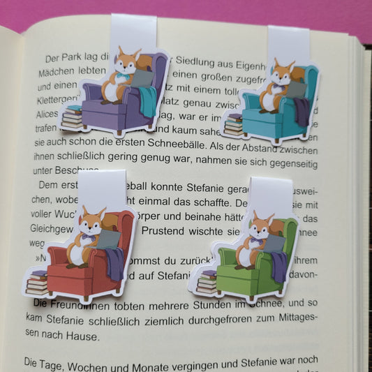 Magnet-Lesezeichen "Lesehörnchen"