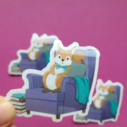 Sticker „Lesehörnchen"