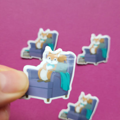 Sticker „Lesehörnchen"