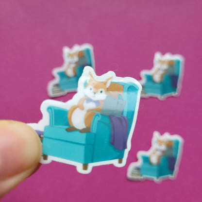 Sticker „Lesehörnchen"