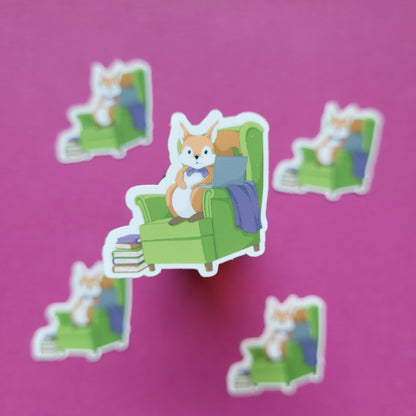 Sticker „Lesehörnchen"