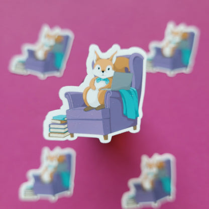 Sticker „Lesehörnchen"