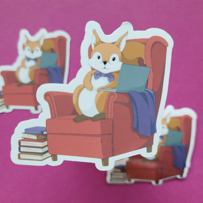Sticker „Lesehörnchen"