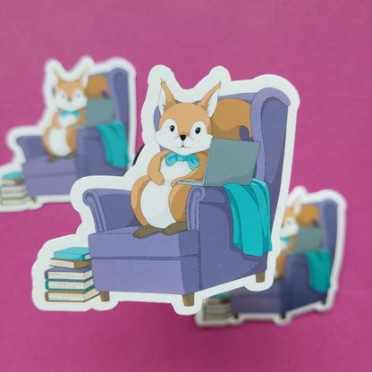 Sticker „Lesehörnchen"
