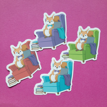 Sticker „Lesehörnchen"