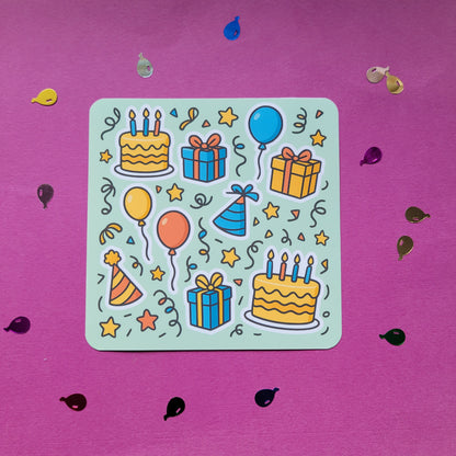 Stickerbogen "Geburtstag"