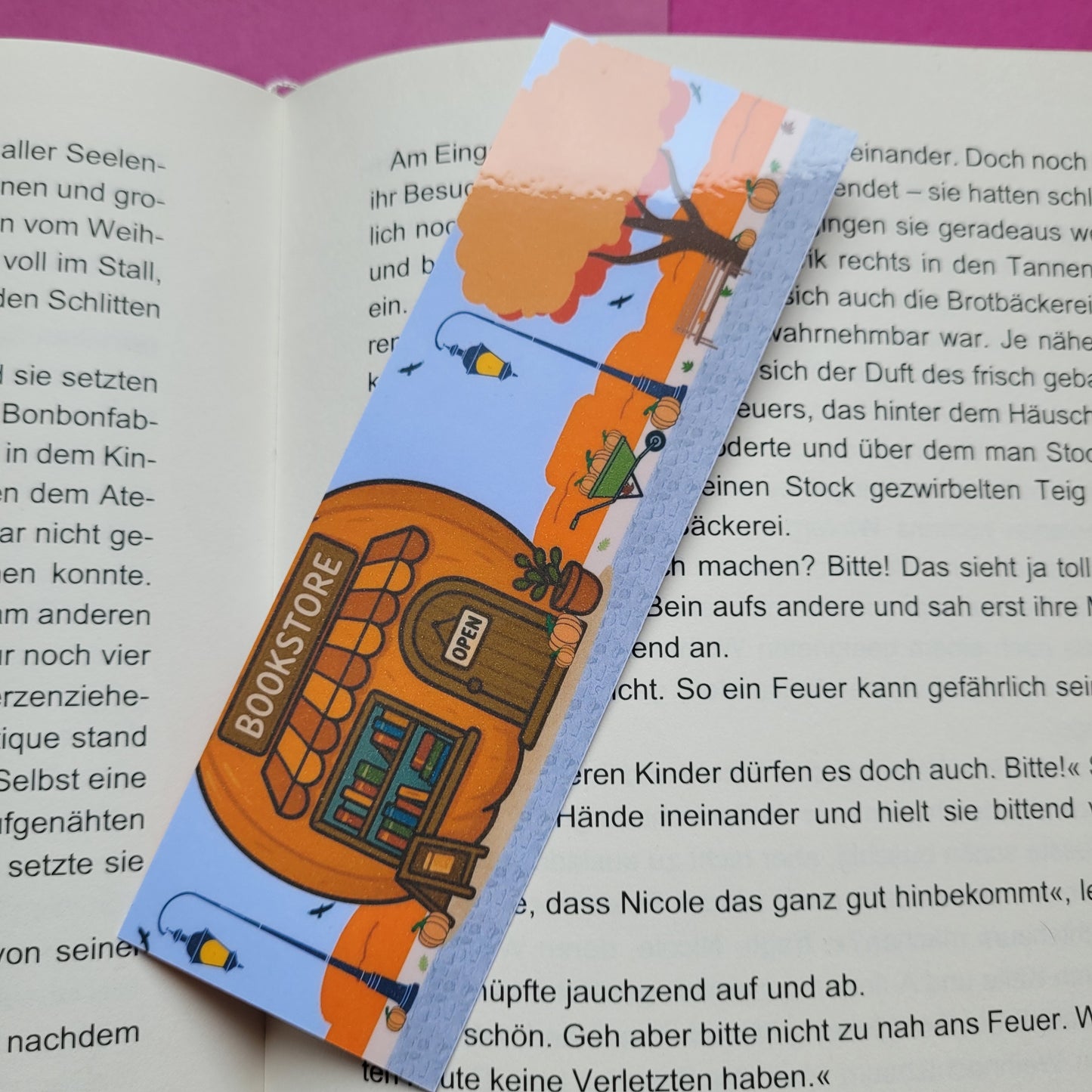 Standard-Lesezeichen „Buchhandlung Kürbis“