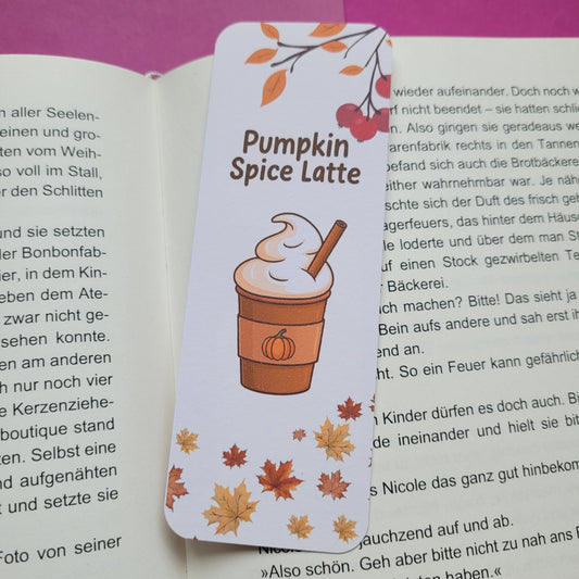 Standard-Lesezeichen „Pumpkin Spice Latte“ - Herbstliche Caféstimmung zwischen deinen Seiten 🎃☕📖