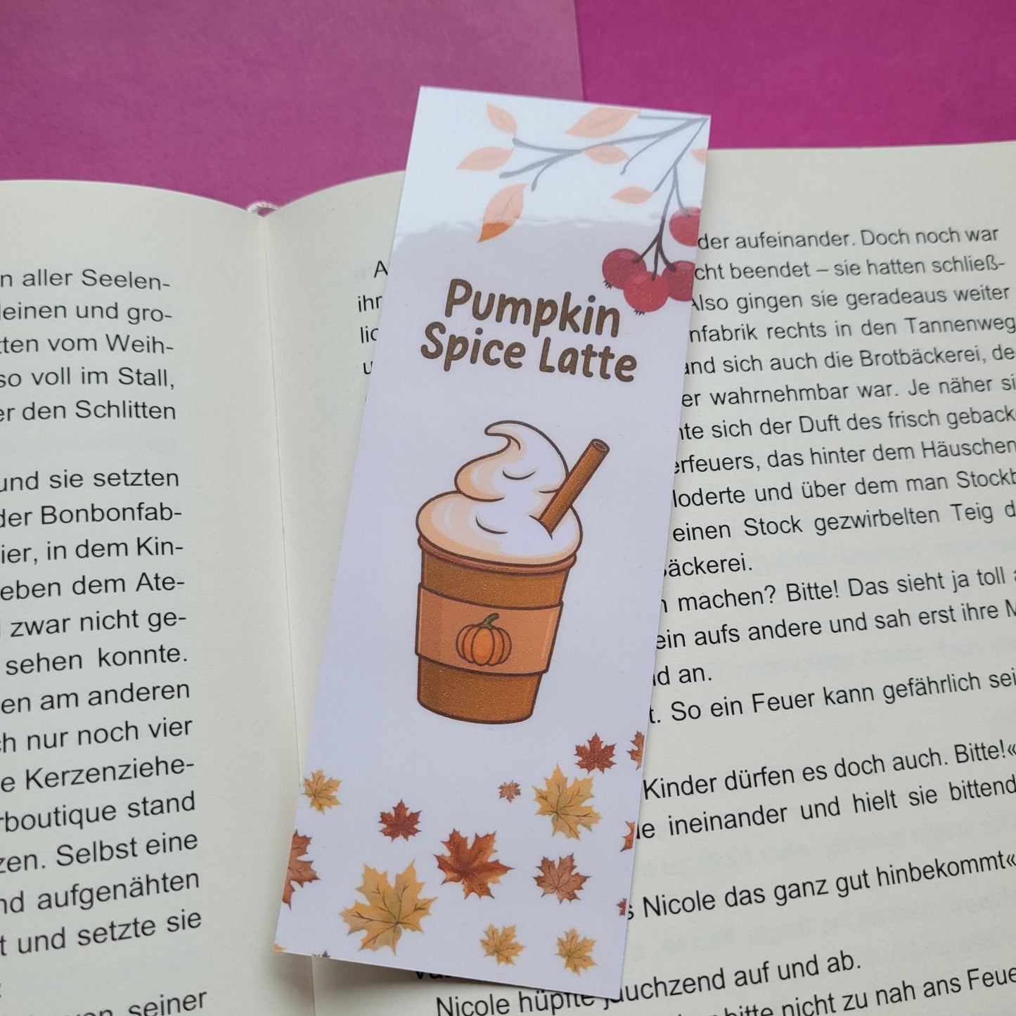 Standard-Lesezeichen „Pumpkin Spice Latte“ - Herbstliche Caféstimmung zwischen deinen Seiten 🎃☕📖