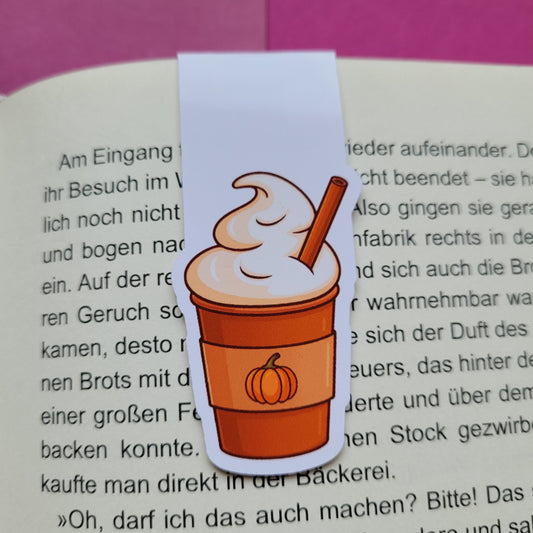 Magnet-Lesezeichen „Pumpkin Spice Latte“ - Cozy Herbst-Vibes für dein Buch 🎃📖☕