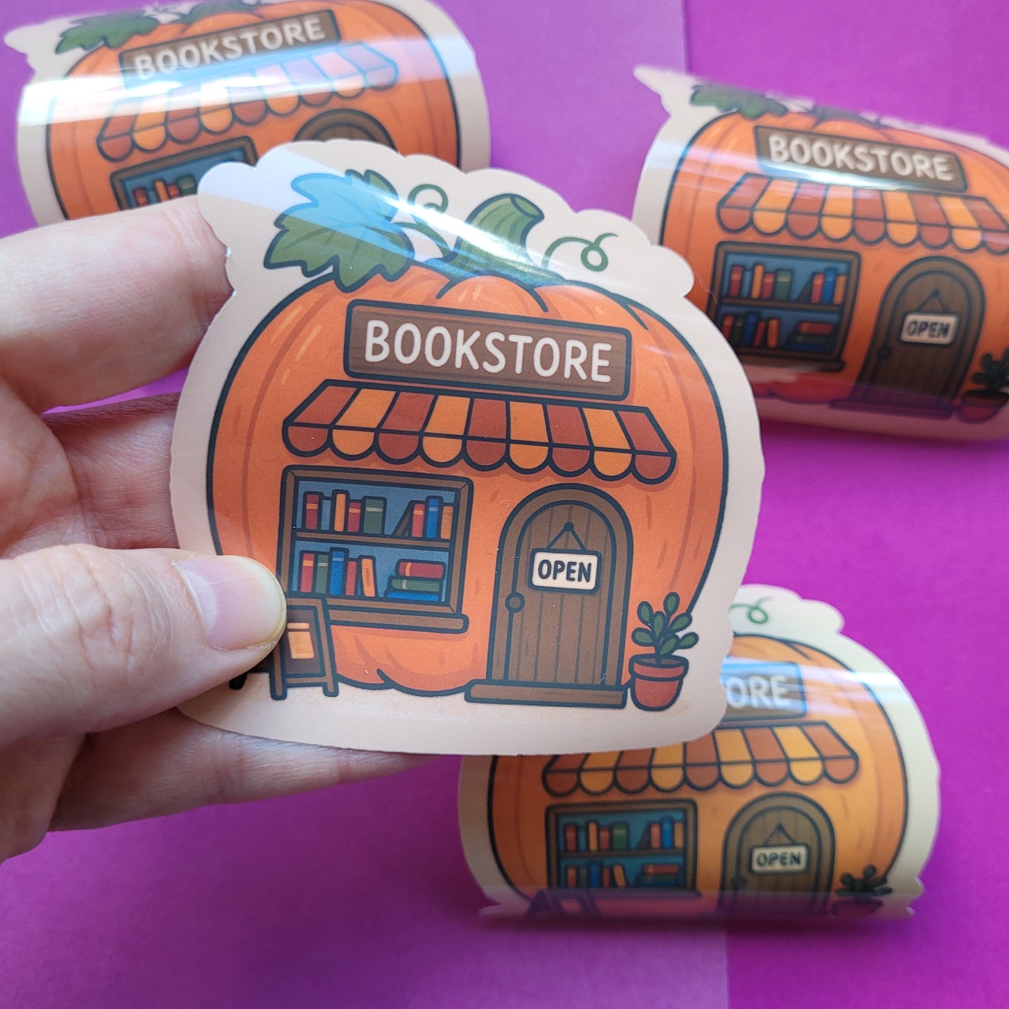 Sticker „Buchhandlung Kürbis"