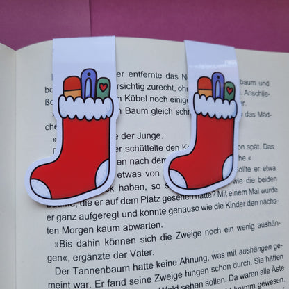 Magnet-Lesezeichen „Büchersocke“