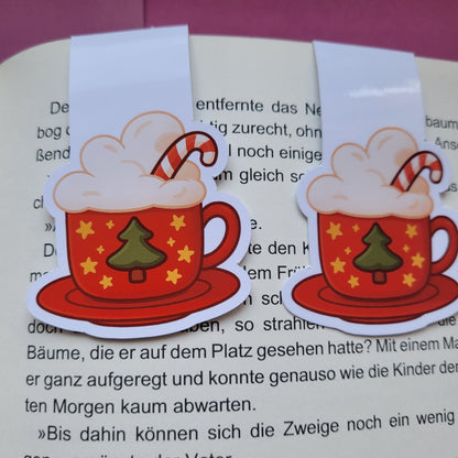 Magnet-Lesezeichen „Weihnachtskakao“ - Gemütliche Winter-Lesepause ☕🎄📖
