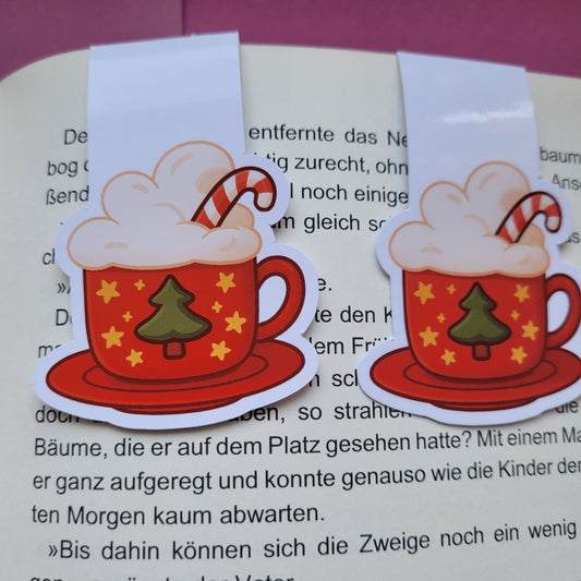 Magnet-Lesezeichen „Weihnachtskakao“ - Gemütliche Winter-Lesepause ☕🎄📖